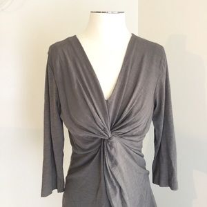 Eddie Bauer Twist Knit Top 3/4 Sleeve